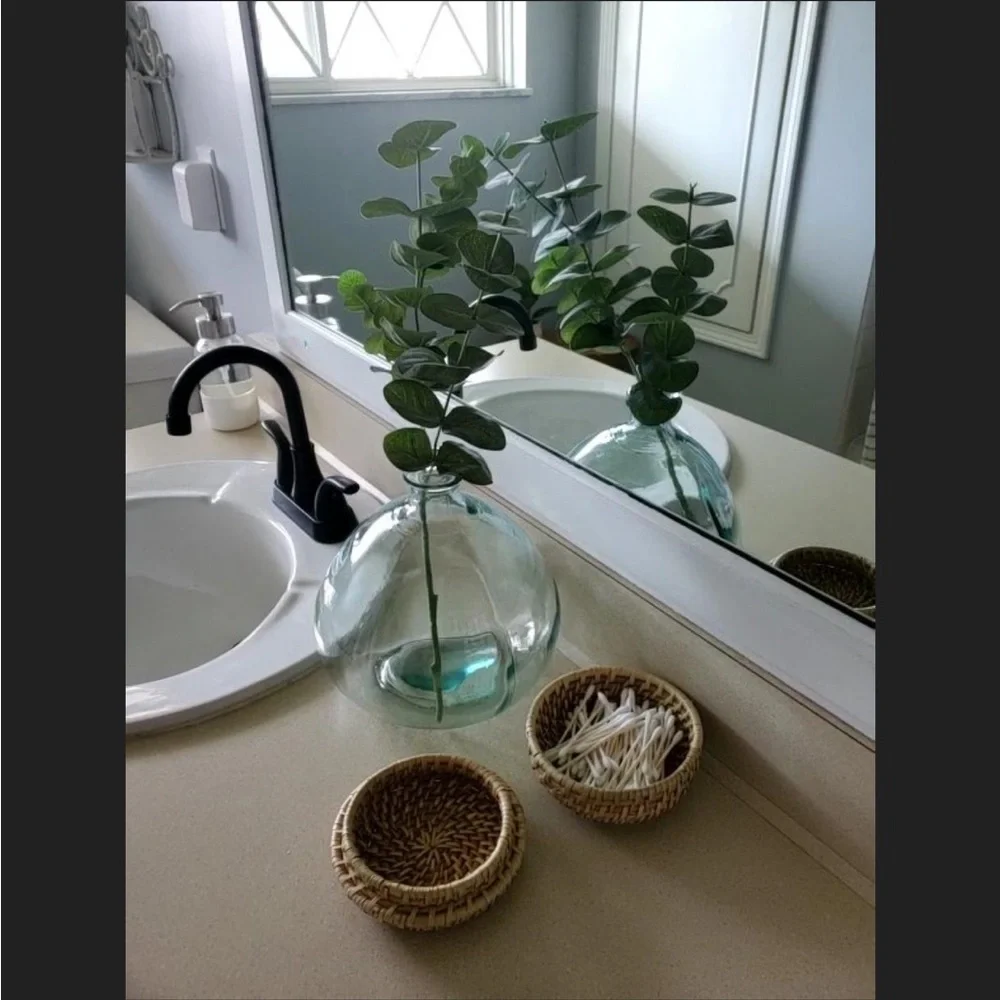 Medium & Small Rattan Woven Basket with Lid Natural Hearth & Hand with Magnolia